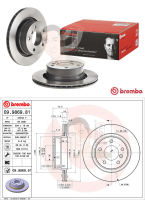 09 9869 81 จานเบรค ล้อ R (ยี่ห้อ BREMBO) รุ่นHC UV BMW E85 Z4 3.0 ปี2003-2009