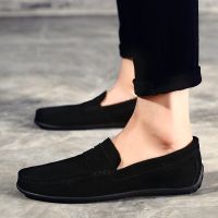 Large Size Men Casual Shoes New Summer Driving Slip On Loafers Moccasins Luxury Brand Suede Leather Mens Shoes Mocassins 38-47