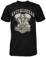 Harleydavidson Mens Knucklehead Engine Authentic Tshirt Black 30298302