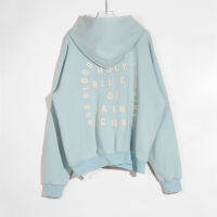 ใหม่ Saint Michael ปักตัวอักษร Sky Blue R Hip-Hop Hoodie High Street American Casual เสื้อกันหนาวขนแกะขนาดใหญ่