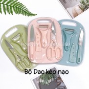 HCMBộ Dao Thớt Kéo Nạo Nhiều Màu An Toàn Cho Bé