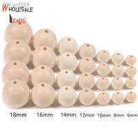 4-50mm 1-1000pcs Unfinished Natural Wooden Beads Ball Lead-Free Wood Loose Round Beads For Jewelry Making Bracelet DIY Handmade