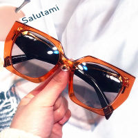 Fashion Oversized Square Gradient Sunglasses For Women Vintage Wide Leg Black Leopard Elegant Sun Glasses Female Cat Eye Shades