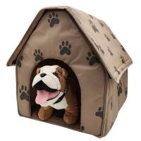 Dog Nest Footprint Removable Cat Cage Foldable Soft Puppy Kitten Cloth Bed Kennel Warm Casual Mattress House For Pet Sleeping