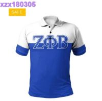 ZETA PHI BETA SORORITY EMBLEM ROYAL BLUE 3D POLO SHIRT