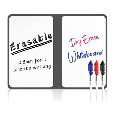 Dry Erase Whiteboard Notebook with Water-Based Markers Non-Magnetic Small White Board for Home Office School Learning &amp; Planner