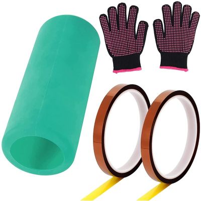 Sublimation Tumblers Silicone Bands Sleeve Kit For 20 Oz Straight Blanks Cups With Heat Resistant GlovesTransfer Tape