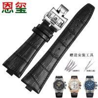 Suitable For Genuine Leather Watch Strap Adapt To Gangshi Denton VC Crossing Four Seas 47660/000G-9829 Convex Cowhide Bracelet