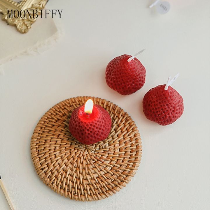 1pc-4pcs-strawberry-decorative-aromatic-candles-soy-wax-scented-candle-for-birthday-wedding-candle