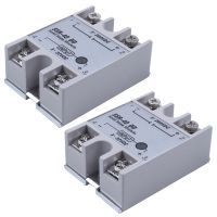 2X Single Phase Solid State Relay DC-DC SSR-40DD 40A DC3-32V DC5-60V White+Silver