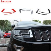 Sansour ABS สติ๊กเกอร์ตกแต่งคิ้วรถด้วยไฟด้านหน้าและหลอดไฟหน้าสำหรับ Jeep Grand Cherokee 2014-2017แต่งรถ