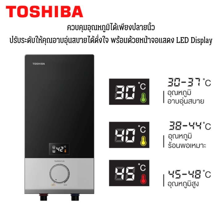 ส่งฟรีทั่วไทย-toshiba-เครื่องทำน้ำอุ่น-ดิจิตอล-ฮีตเตอร์กิลลอน-โตชิบา-4500-วัตต์-รุ่น-dsk45es5kw-dsk45es5kb-ราคาถูก-รับประกัน-5-ปี-เก็บเงินปลายทาง