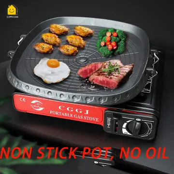 Korean Bbq Grill Pan, Non Stick Circular Stovetop Bbq Grill Plate