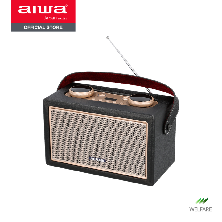 ผ่อน-0-aiwa-retro-robot-bluetooth-speaker-ลำโพงบลูทูธพกพา-fm-radio