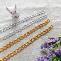 โซ่อลูมิเนียม 6มิล ตัดเหลี่ยม โซ่ DIY สายกระเป๋า สีเงิน,ทอง.