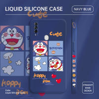 UCUC เคสโทรศัพท์เคสสำหรับ OPPO A31 2020เคสโทรศัพท์ใหม่การ์ตูนแมว Doraemon Anime ด้านข้างออกแบบเคสโทรศัพท์ขอบสี่เหลี่ยมรูปแบบ Liquid ปลอกซิลิโคนคลุมทั้งหมดกล้องเคสป้องกันทนแรงกระแทกเคสหญิง