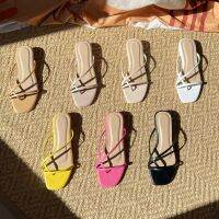 **บวก1ไซส์จากปกติ**25twentyfives - Marisa Sandals รองเท้าสายสปาเก็ตตี้คาดด้านหน้าเส้นเล็ก **ไม่เหมาะกับเท้าอวบ/กว้าง