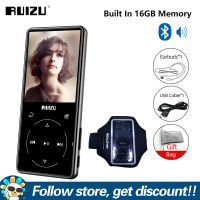 บลูทูธ MP3เครื่องเล่น RUIZU D16โลหะแบบพกพา8GB เครื่องเล่นเพลงกับ2.4นิ้วหน้าจอ Built-In สนับสนุนลำโพงเครื่องบันทึกวิทยุเอฟเอ็มเครื่องเล่นวิดีโอโลหะพกพาได้ Walkman