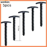 WENKEN 5 PCS พลาสติกทำจากพลาสติก หมุดเต็นท์ตั้งแคมป์ หมุดยึด การสนับสนุนพื้นดิน หมุดยึดเสา ทนทานต่อการใช้งาน อุปกรณ์เสริมเต็นท์ หมุดเกลียวสำหรับเต็นท์ กิจกรรมกลางแจ้งกลางแจ้ง