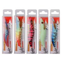 10pcs 12g-21g Luminous Squid Jig Fishing Wood Shrimp Lure octupus Cuttlefish bait Jigging lure fishinig tackle