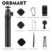 ORBMART ชุดไม้เซลฟี่มือถือยืดหยุ่นสำหรับกล้องกีฬาแอ็กชันโทรศัพท์มือถือกล้องดิจิตอลพร้อมขาตั้งคลิปบลูทูธควบคุม