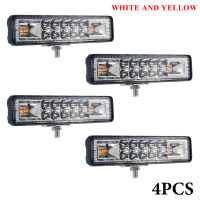 72W Led bar Double color 9-30V 6 inch 24 Led lights For car Offroad Flood Light Bar For Car Boat Truck Suv 4x4 Work Light