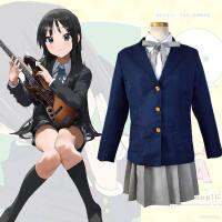 WGBสุดเท่ Akiyama Mio K-ON! ชุดยูนิฟอร์มคอสเพลย์ JK ชุดนักเรียน ชุดเสื้อแจ็กเก็ต กระโปรง ชุดคอสเพลย์อนิเมะ สําหรับผู้หญิง ปาร์ตี้ฮาโลวีน