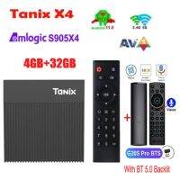 Tanix X4กล่องสมาร์ททีวี S905X4 11 Amlogic 4G 32G 64G 2.4G 5G Dual Wifi 100M 4K กล่องสมาร์ททีวี Vs Hako Pro X96 Dingyu0776165