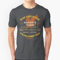 HarrisS Hawk Falconers Shirt-Rise And Shine ItS Falconry Time Ii T Shirt 100% Pure Cotton Falconer Hawking Hawker Austinger