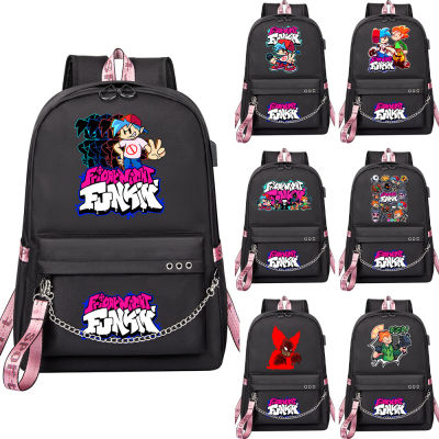 Cartoon Friday Night Funkin Print Children Backpack School Bag for girl Boy Girl student schoolbag teenager Laptop Shoulder Bag