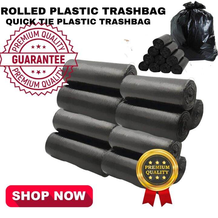 Quicktie Garbge trash bag roll per bundle 5pcs per roll (Small 100pcs ...