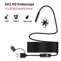 【CW】 Endoscope Camera mini Waterproof IP67 Adjustable Soft Hard Wire 6 LEDS 7mm Automotive for Android USB Phone PC