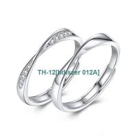 bdfszer 012A Mobius ring couple ring sterling silver women and men a pair of niche design Valentines Day gift for girlfriend