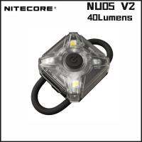 NITECORE V2 NU05 USB-C ไฟหน้าชาร์จได้ Mate 40ลูเมน4โหมดแสงกิจกรรมกลางแจ้ง/ตั้งแคมป์