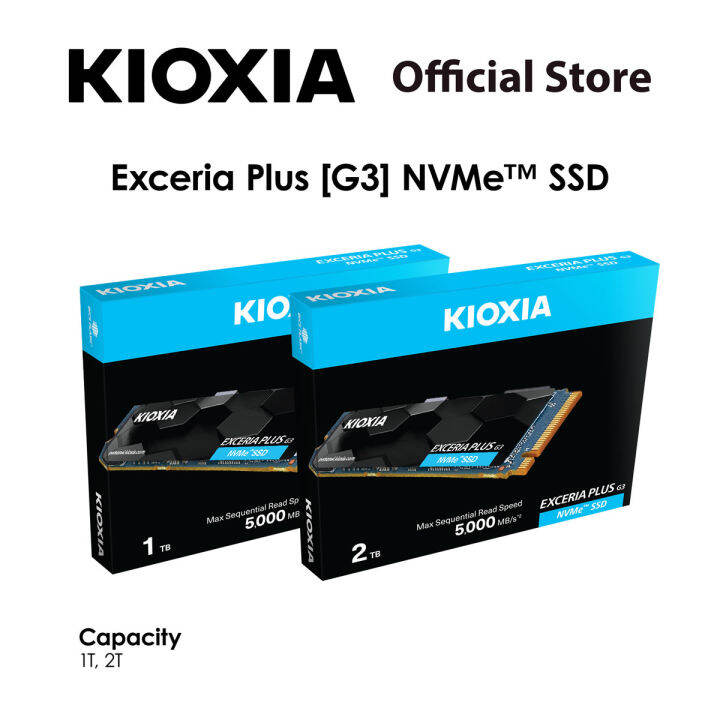 KIOXIA EXCERIA NVME Plus G3 PCIe Gen4 SSD M.2 Type 2280 1TB 2TB Lazada