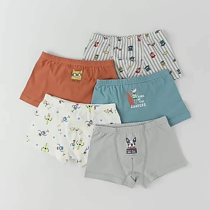 Cola Pear New Cotton Antibacterial Boneless Children's Underwear Boys
