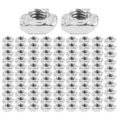 100 pcs M5 Hammer Nut Carbon Steel Aluminum Connector T Fastener Sliding Nut