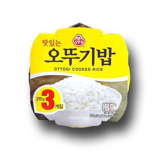 (New Arrival) Ottogi Cooked Instant Microwave Rice 오뚜기 밥 (210g*3) 630g ...