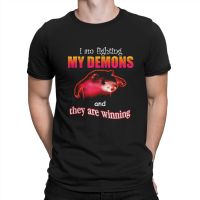 IM Fighting Meme T-Shirts For Men Animal Vintage Cotton Tees Round Collar Short Sleeve