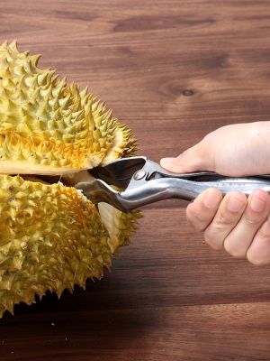 Stainless Steel Open Durian Gadget Tools Mouth Gag Open Fruit Pliers Clip Durian Special Knife Knock Fruit Pick