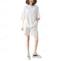 vivigo European station plus size womens ice silk shorts ชุดกีฬาลำลองสำหรับผู้หญิง