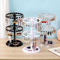 [COD] Rotating Earring Storage Rack Female Earrings Display Finishing Hanging Necklace Small Jewelry Hair