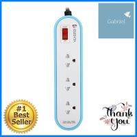 รางปลั๊กไฟ 3 ช่อง 1 สวิตช์ ELECKTA ET3146-3BL 3 เมตร สีฟ้าPOWER STRIP ELECKTA ET3146-3BL 3-OUTLET 1-SWITCH 3M BLUE **ของแท้100%**