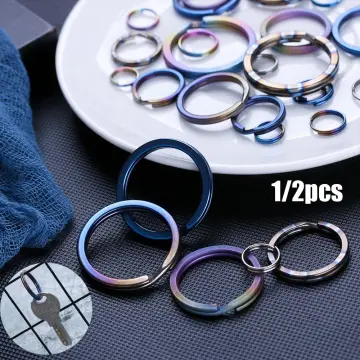 Metal Magnet Keychain Split Ring With Metal Ring Silver Pocket Keyring  Hanging Holder Silver Portable Outdoor