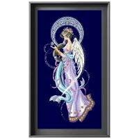 ✼∋☈ Moon fairy Bella cross stitch kit aida fabric 18ct 14ct 11ct deep blue canvas cotton thread beads embroidery craft set