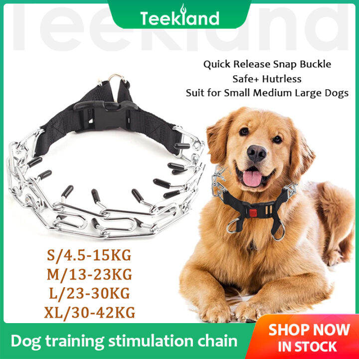 Pet Choker Dog Prong Collar Pinch Training Adjustable Size With Snap