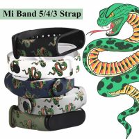 For Xiaomi Mi Band 5 4 6 Strap Replaceable Bracelet mi 3 4 5 Cartoon Snake Soft Silicone wristband for Xiomi Miband 3 4 5 Straps Smartwatches