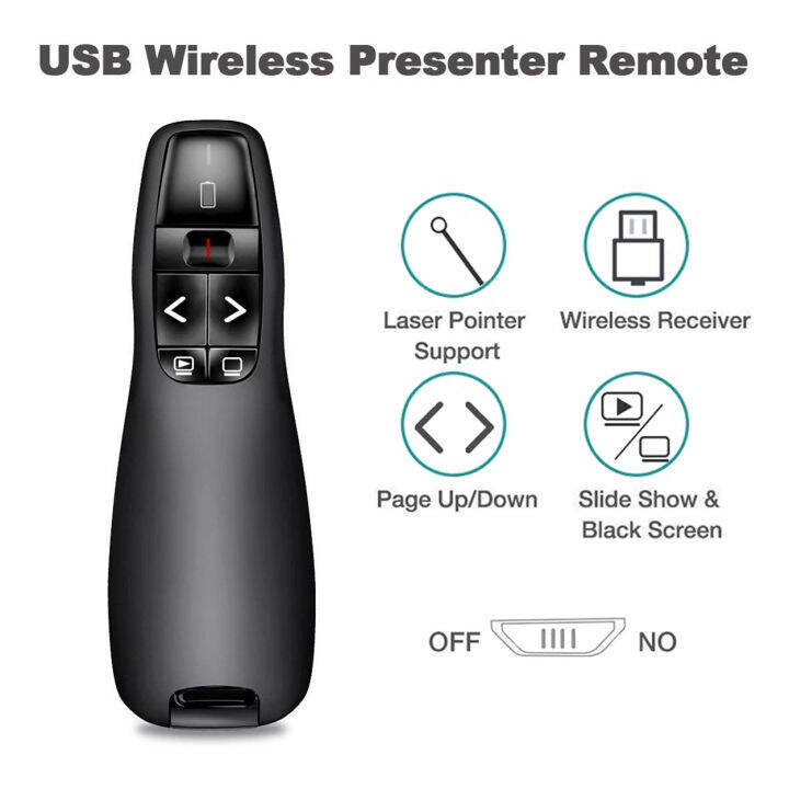 Wireless Presenter Laser Power Point PPT Presenter Slide Changer ...