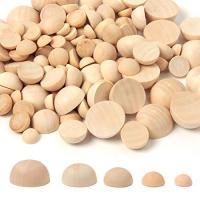 【YF】◐⊕✆  10/15/20/25/30MM Half Beads Unfinished Round Wood Balls Kids and Accessories Decoration