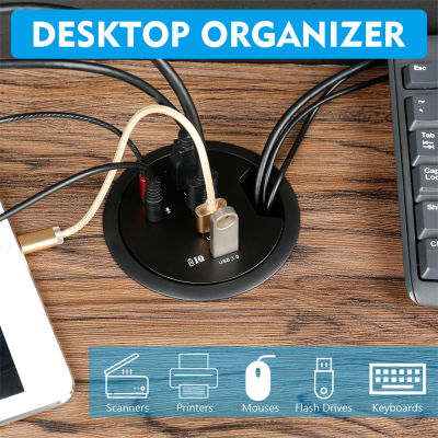 USB Desk Hub USB3.0 HUB With 4 Port USB3.0 Headphone/Mircophone Adapter For Desktop PC USB HUB Desk Mount USB 3.0 Splitter USB Hubs